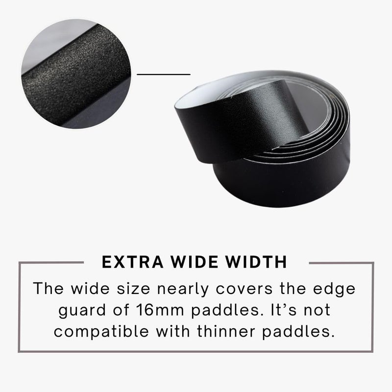Pickleball Effect Pickleball Paddle Edge Guard Tape | Perfect Fit Pickle Ball Paddle Edge Protection Tape | No Wrinkling | Black | Wide Width - Image 4